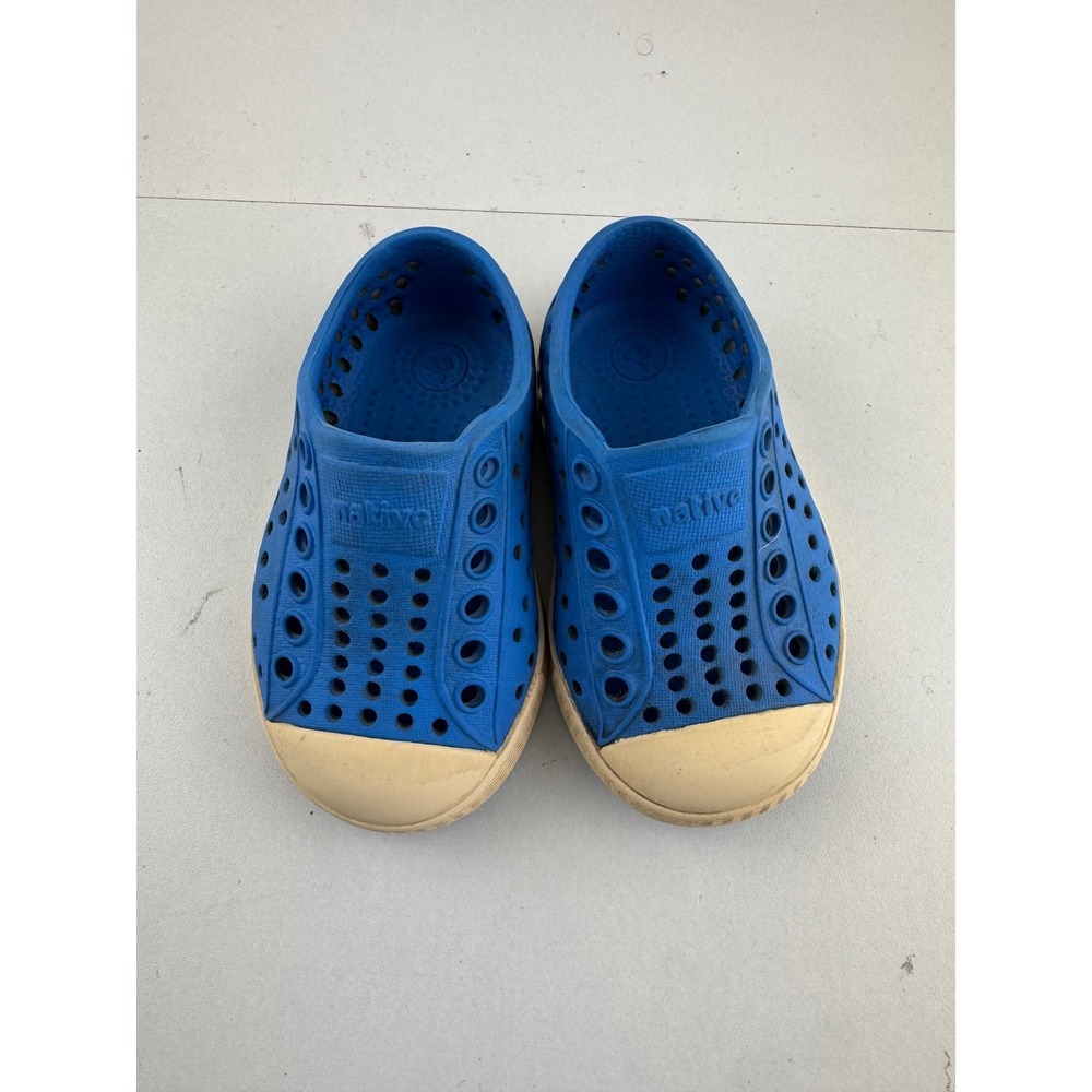 Native Shoes Jefferson Blue Rubber Slip On Water Shoes Kids Size‎ C4